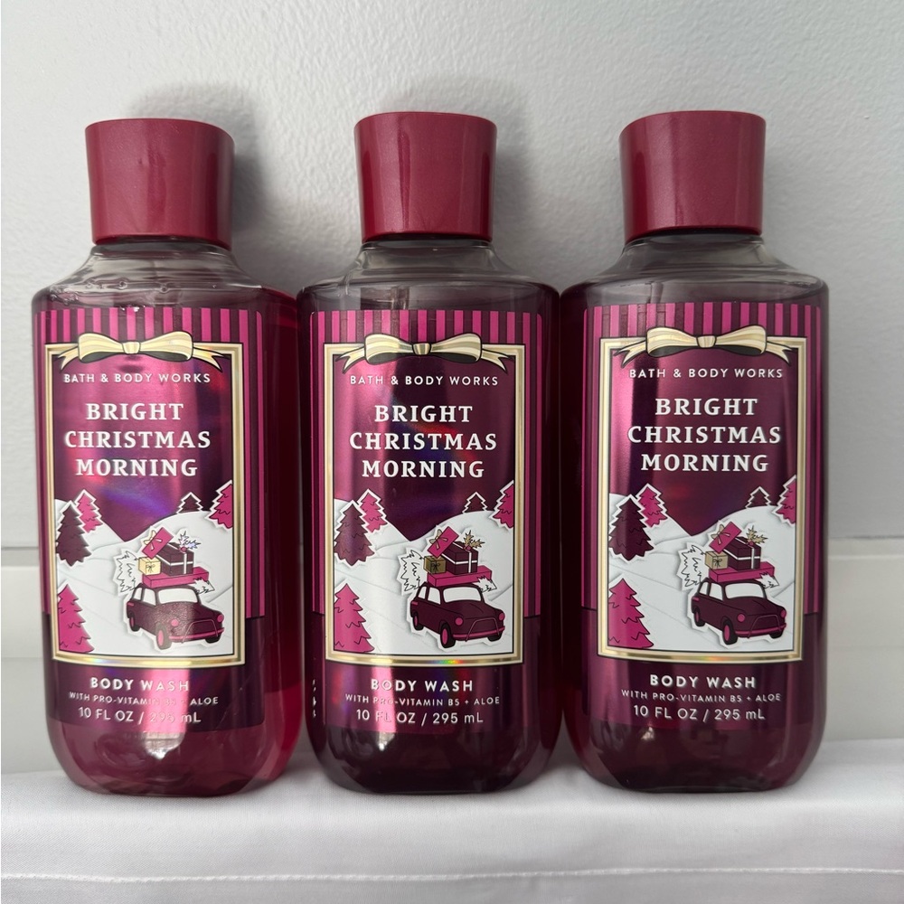 Bath & Body Works Bright Christmas Morning Body Wash - Red and White